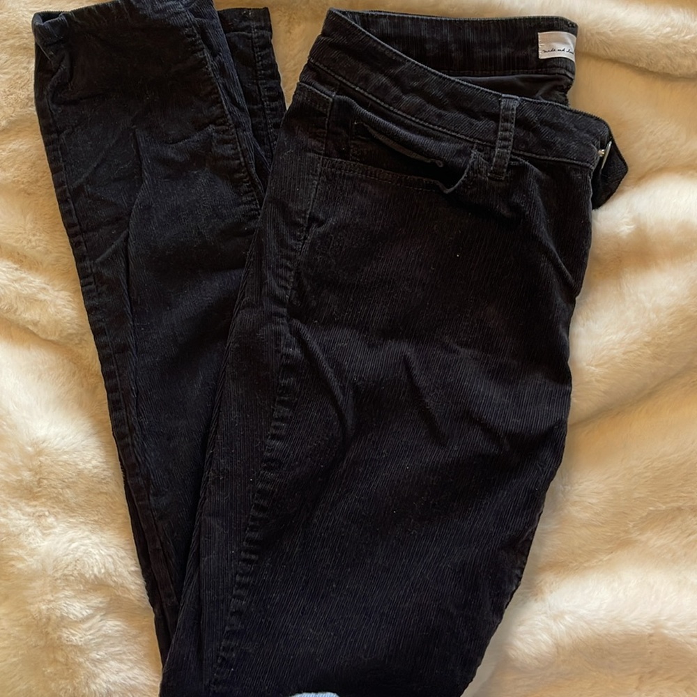 Ann Taylor LOFT Black Corduroy Pants